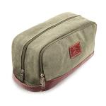 Eco-Friendly Canvas Travel Toiletry Bag - Army Green
