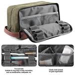 Eco-Friendly Canvas Travel Toiletry Bag - Army Green