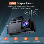 1296P WiFi Dash Cam with Night Vision and Loop Recording