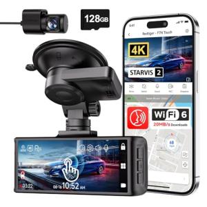REDTIGER 4K Touch Screen Dual Dash Cam
