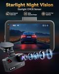 TERUNSOUl 4K Dual Dash Cam with Free 128GB Card