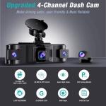 4 Channel 2.5K Car Dash Cam with WiFi