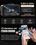 TERUNSOUl 4K Dual Dash Cam with Free 128GB Card