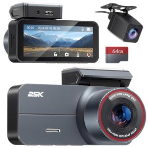 Yonvim 2.5K Dual Dash Cam Front and Rear