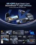 OVAMAN K600 4K Front and Rear Dash Cam