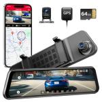 LINGDU 12” 4K Mirror Dash Cam with GPS