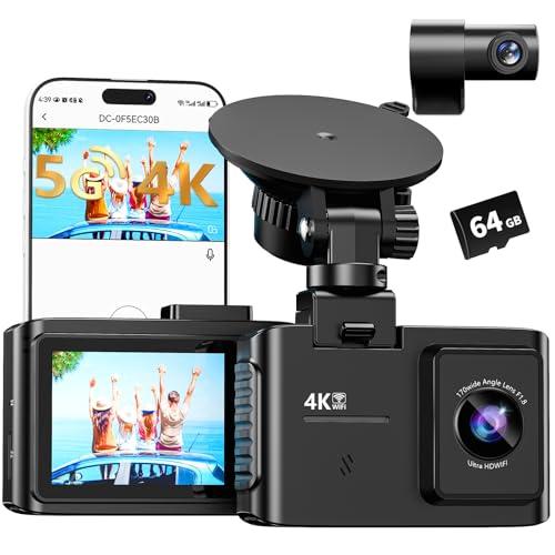 4K Dual Channel Dash Cam with WiFi and Night Vision