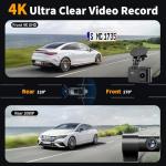 4K Dual Channel Dash Cam with WiFi and Night Vision
