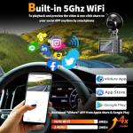 4K Dual Channel Dash Cam with WiFi and Night Vision
