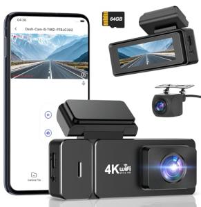 Otovoda 4K Dual Dash Cam with Free 64GB Card