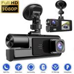 1080P Dual Dash Camera with Wide Angle Lens