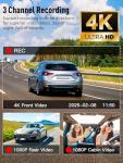 5G WiFi 3-Channel Dash Cam with 64GB Card