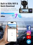 5G WiFi 3-Channel Dash Cam with 64GB Card
