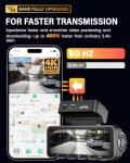 4K Dual Dash Cam with WiFi, GPS, Night Vision