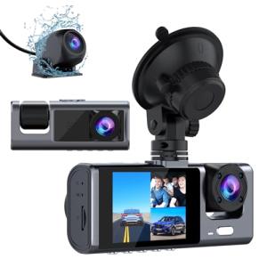 Triple-channel 1080P Car Dash Cam with Night Vision