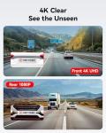 REDTIGER 4K/2.5K Dual Dash Cam with Wi-Fi