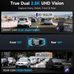 Dual Dash Cam with Night Vision and 32GB SD Card