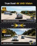 GKU 4K Dual Dash Cam with 64GB SD Card