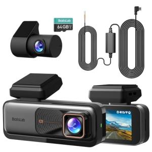 BOTSLAB 4K Dual Dash Cam with Night Vision