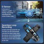 TUIFAC 4K Rear View Mirror Dash Cam