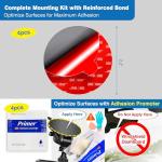 3M Adhesive Pads for Dash Cam Mounts - 4-Pack