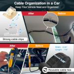 Dash Cam Cable Management Kit with Clips and Ties