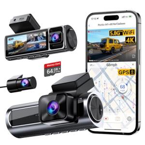 Nanoby 4K Triple Channel Dash Cam with Wifi