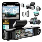 BOTSLAB 3K 4-Channel Dash Cam with 128GB Card