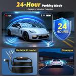 3 Channel 4K Dash Cam with GPS & Night Vision