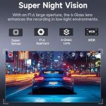 Dual Dash Cam 2.5K Front and Rear with Wi-Fi