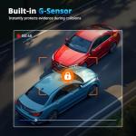 NQJ Dual Dash Camera with Wi-Fi & Night Vision