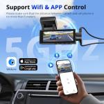 NQJ Dual Dash Camera with Wi-Fi & Night Vision