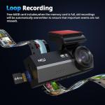 NQJ Dual Dash Camera with Wi-Fi & Night Vision