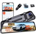 10" Touch Screen Mirror Dash Cam with 32GB Card