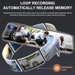 10'' 1080P Mirror Dash Cam with Touch Screen