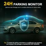 TOOXYZ 3-Channel 4K Dash Cam with 64GB Card