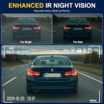 TOOXYZ 3-Channel 4K Dash Cam with 64GB Card