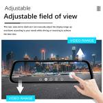 CAMECHO 9.66" Mirror Dash Cam with 64GB Card