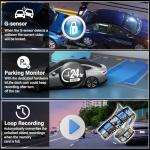 UNITOPSCI 1080P Dual Camera Mirror Dash Cam