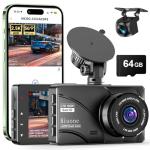 2.5K Dual Dash Cam with 64GB Card