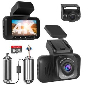 Kymvibt 4K Dual Dash Cam with Night Vision