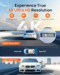 70mai 4K Front & Rear Dash Cam with Wi-Fi 6