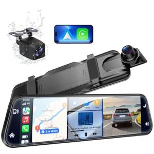 2.5K Mirror Dash Cam with Voice Control & Parking Monitor
