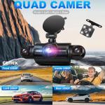 360-Degree 4-Channel Dash Cam with Night Vision