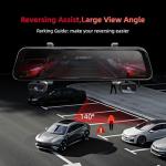 2025 12" 4-Channel Mirror Dash Cam with GPS