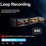 Dual Mirror Dash Camera with 4K Front & 1080P Rear