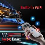 2025 12" 4-Channel Mirror Dash Cam with GPS