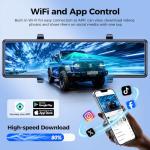 12" 4-Channel Touch Screen Mirror Dash Cam