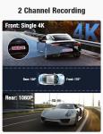 OMBAR 4K Front and Rear Dash Cam with WiFi