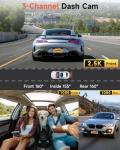 3-Channel 2.5K Front and Rear Dash Cam